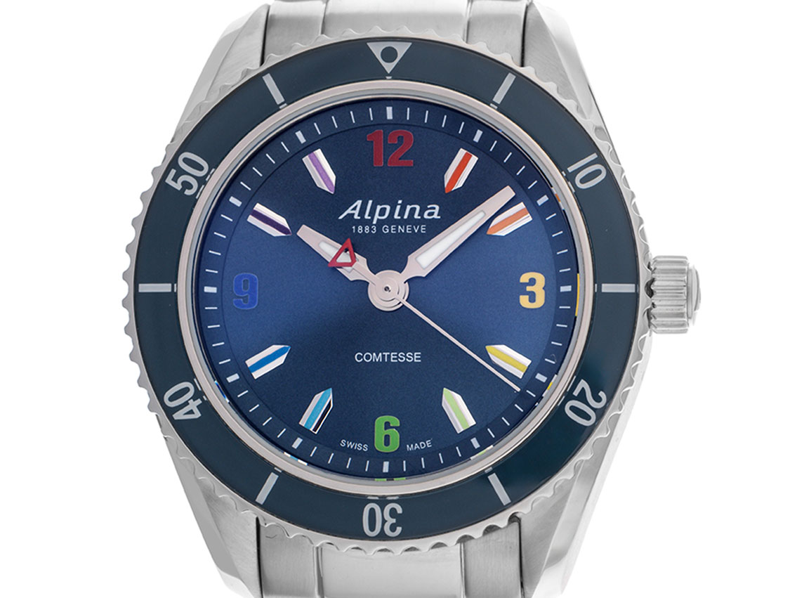 Alpina Comtesse Sport Quartz Rainbow Ref.AL-235NRB3C6B 2025 Full Set Ungetragen