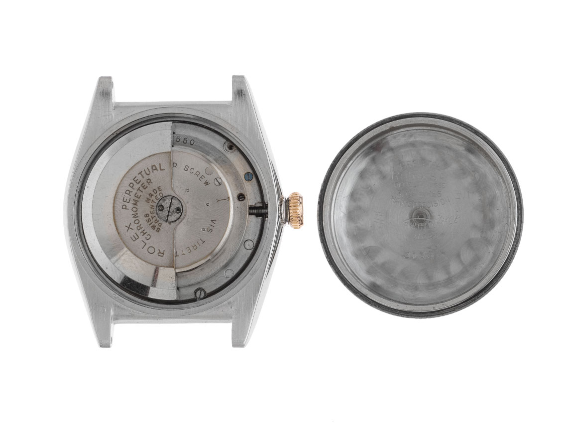 Rolex Oyster Perpetual Chronometer Bubble Back Stahl Roségold