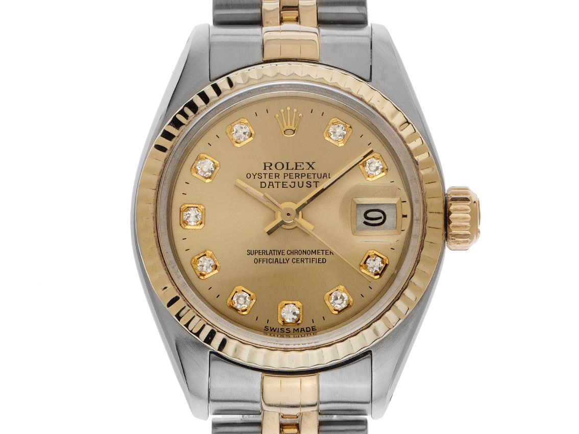 Rolex Datejust Lady Diamanten open 6/9 Stahl Gelbgold Armand