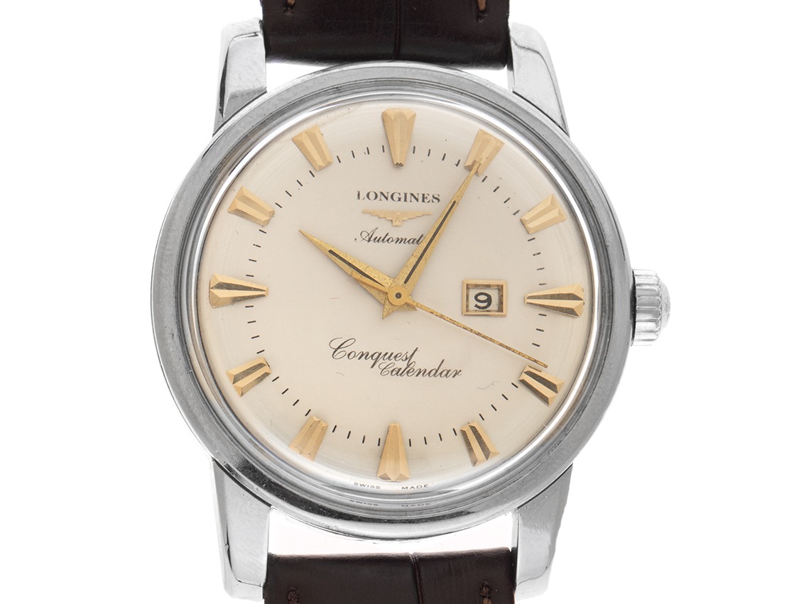 Longines Conquest Calender Reduced Ref.9004-1 1953 original Box sehr gut Vintage