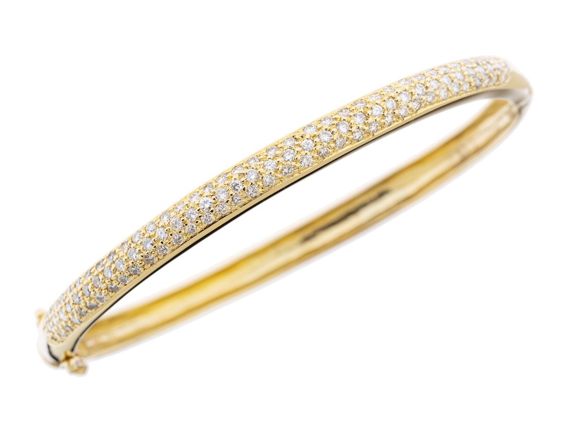 Armreif 18kt Gelbgold Diamanten 1,08ct 17,5g