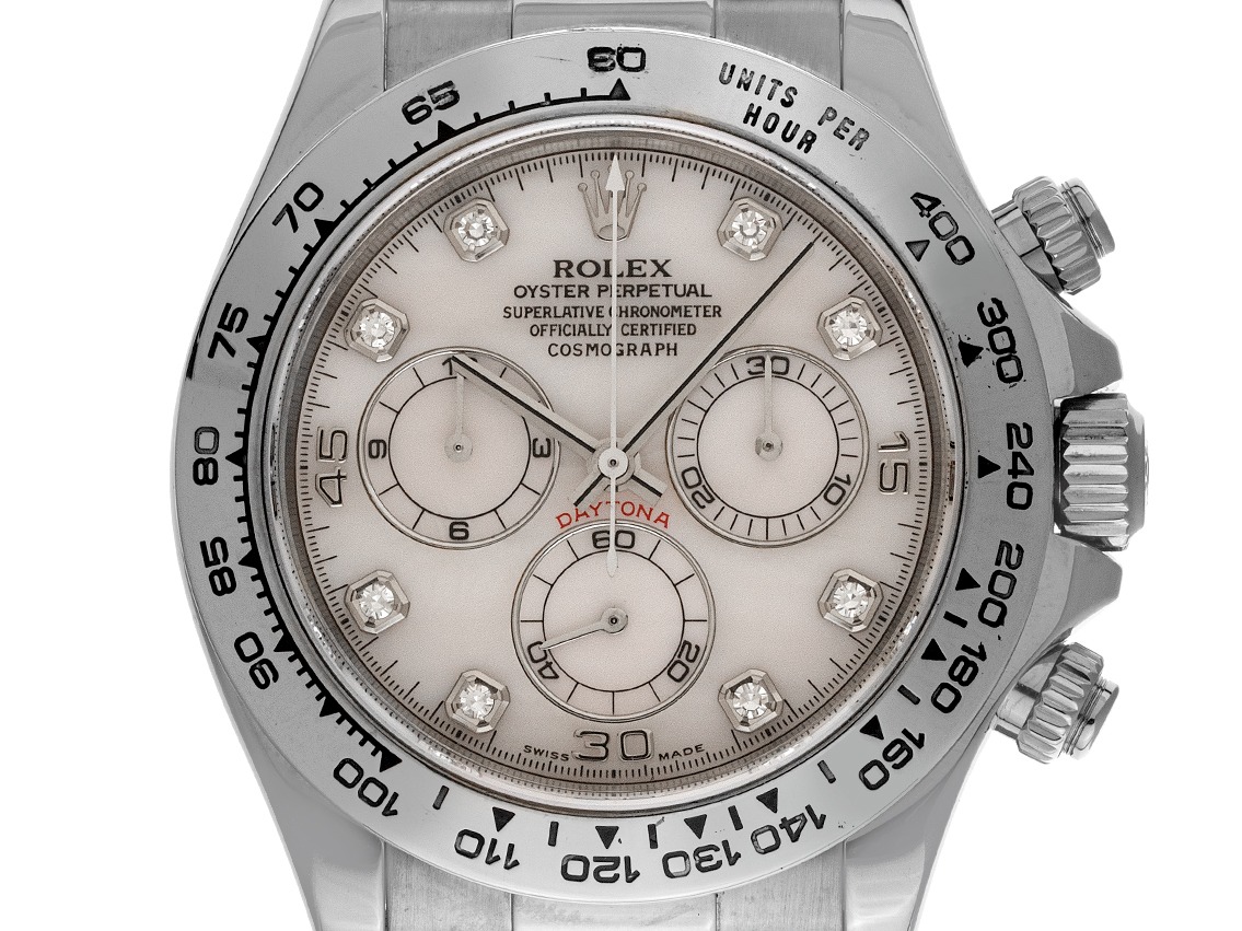 Rolex Daytona Perlmutt Diamanten Ref.116519 Bj.2000 Full Set sehr gut Vintage