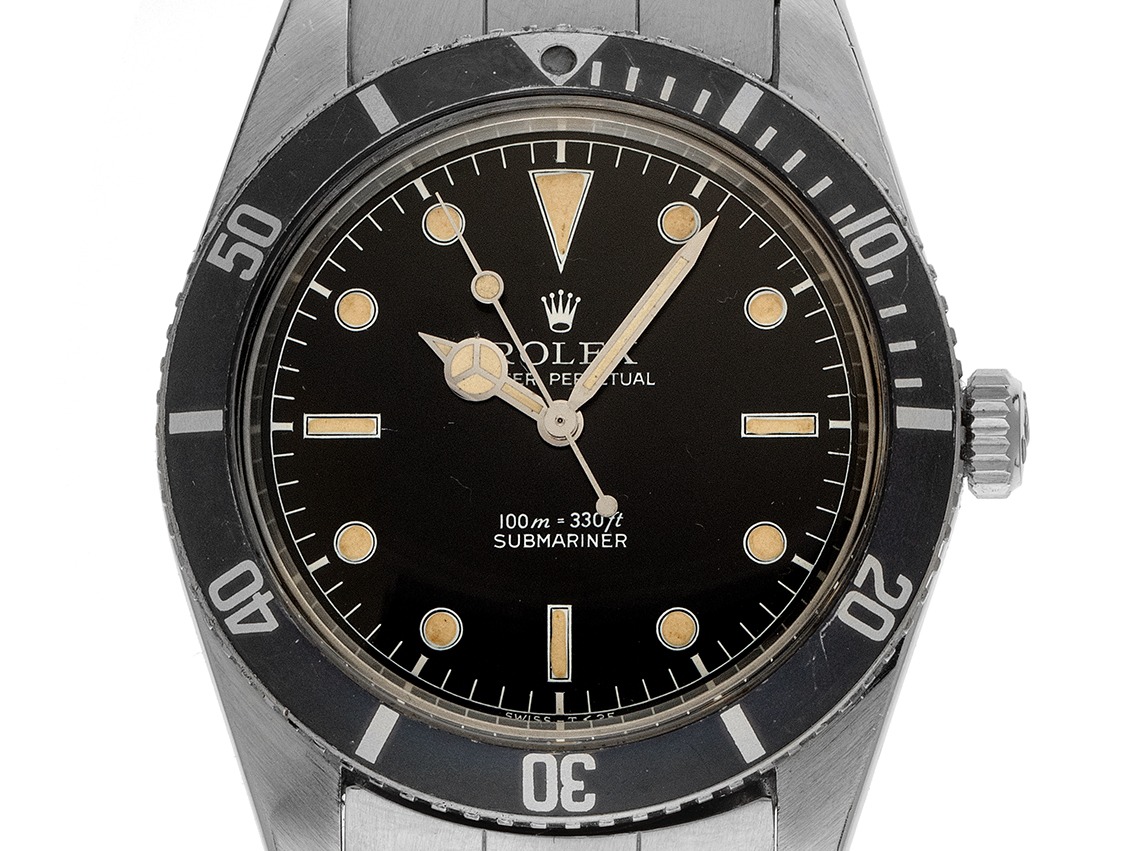 Rolex Submariner James Bond no Date Ref.5508 1952 original Box original unpoliert Vintage
