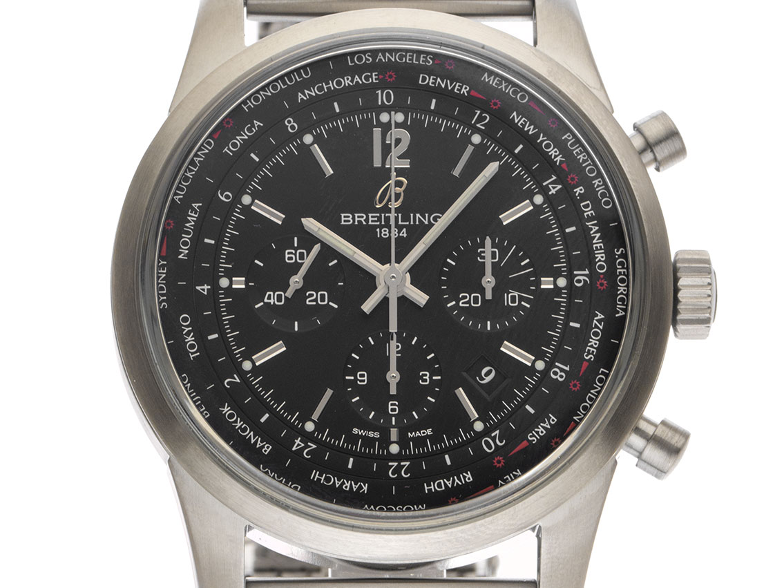 Breitling Transocean Unitime Pilot Black AB0510U6/BC26 2020 Full Set wie Neu Vintage