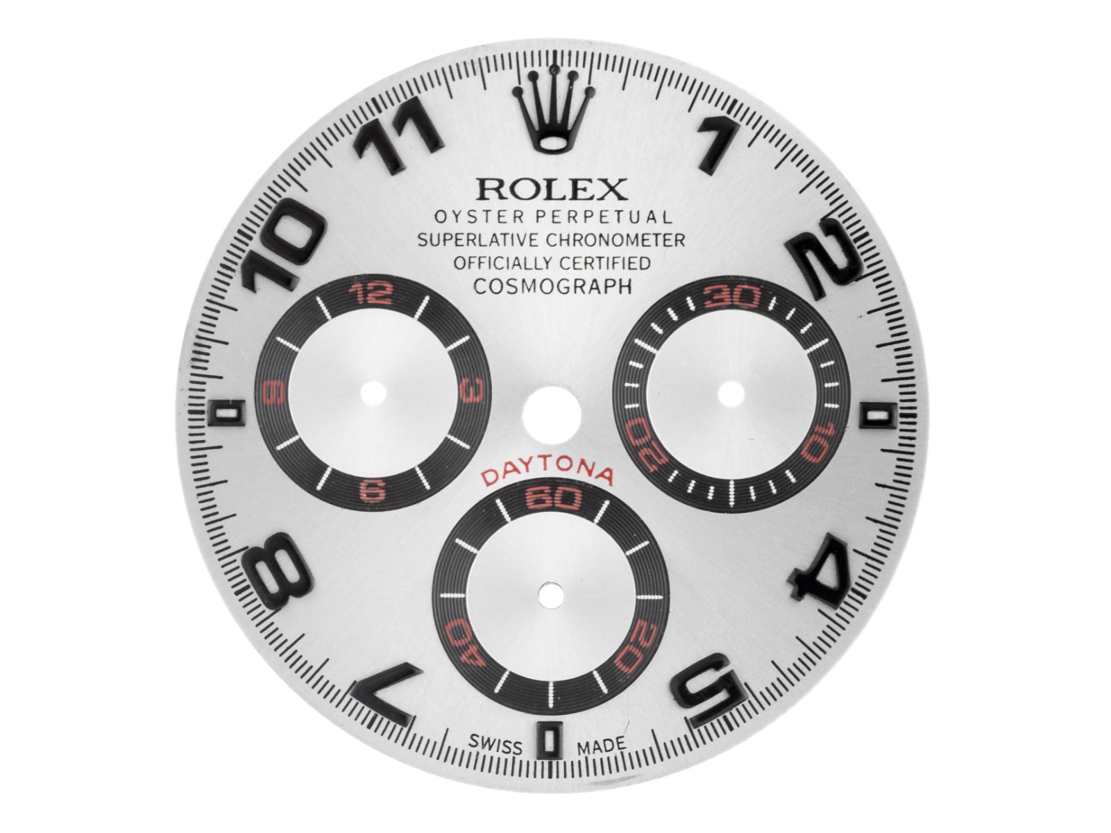 Rolex Zubehör - Zifferblatt Daytona Silver Racing Dial 40mm Vintage Ref.116509
