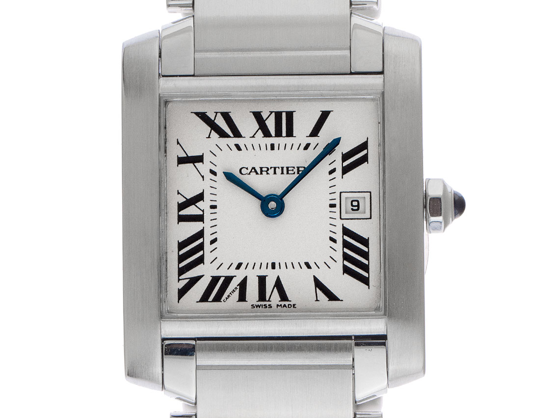 Cartier Tank Francaise MM Medium Modell Ref.2465 2004 Full Set sehr gut Vintage