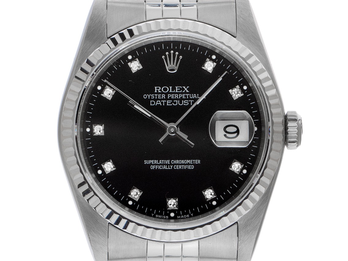 Rolex Datejust Diamanten Ref.16234 1987 Full Set sehr gut Vintage 