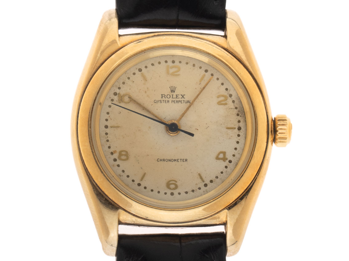 Rolex Oyster Perpetual Bubble Back Ref.3131 1946 original Box sehr gut Vintage