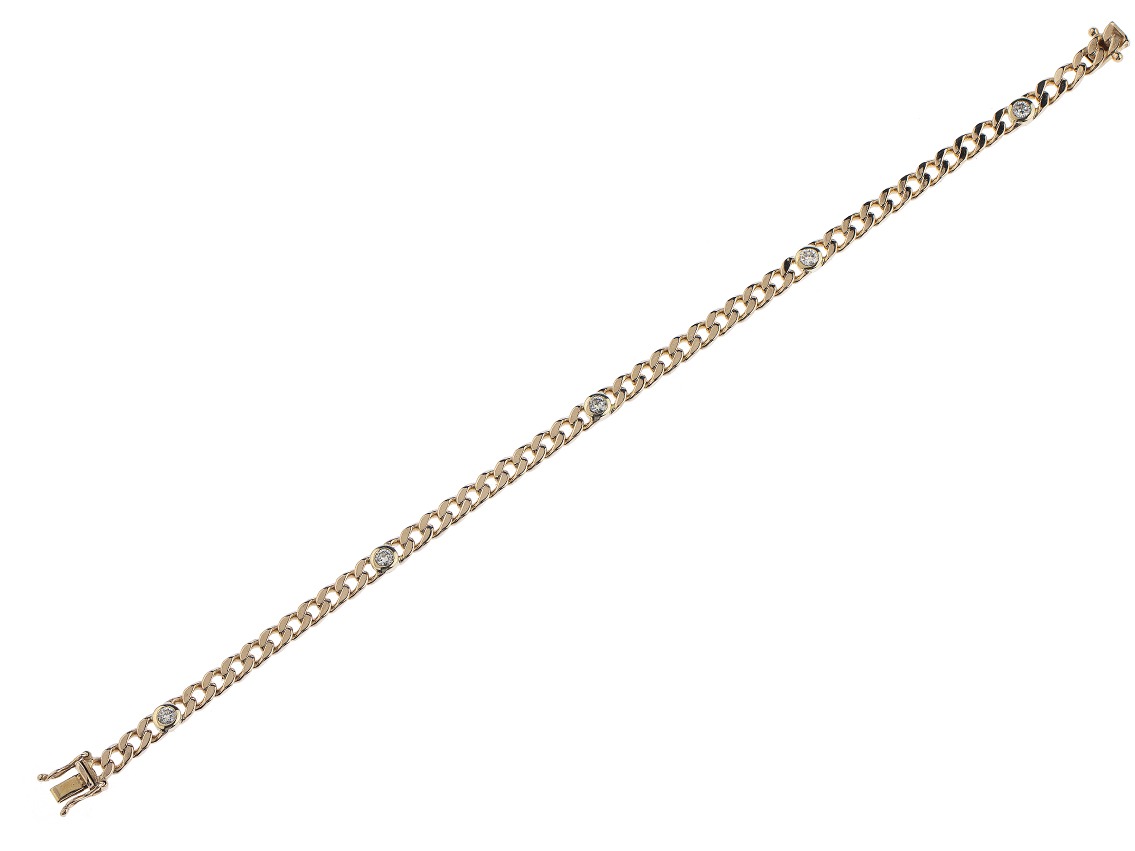 Armband 14kt Gelbgold 12,3g Diamanten 0,50ct 