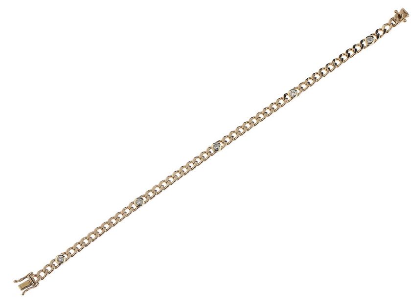 Armband 14kt Gelbgold 12,3g Diamanten 0,50ct