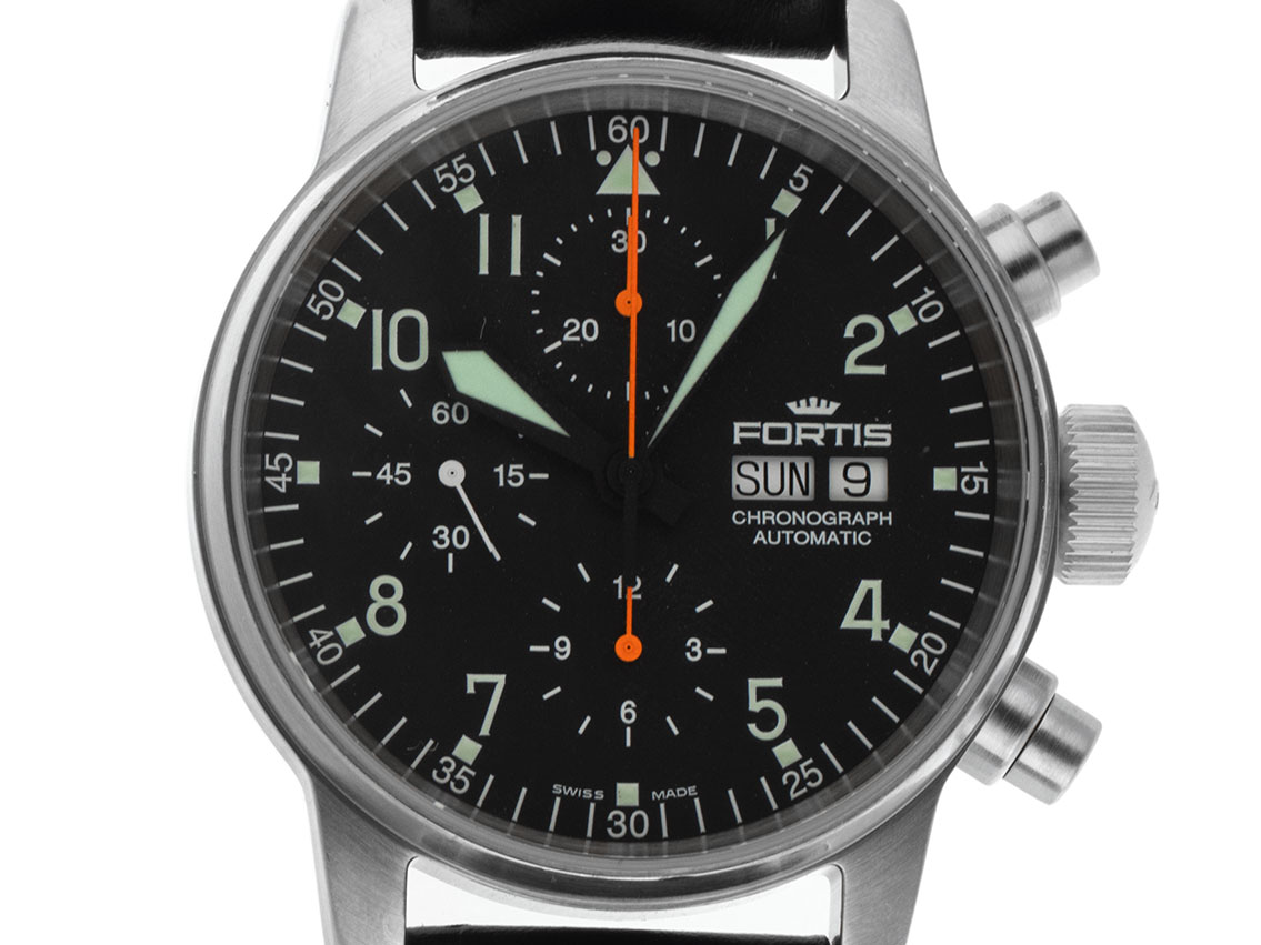 Fortis Flieger Chronograph Ref.597.11.141 Bj.2002 original Box sehr gut Vintage