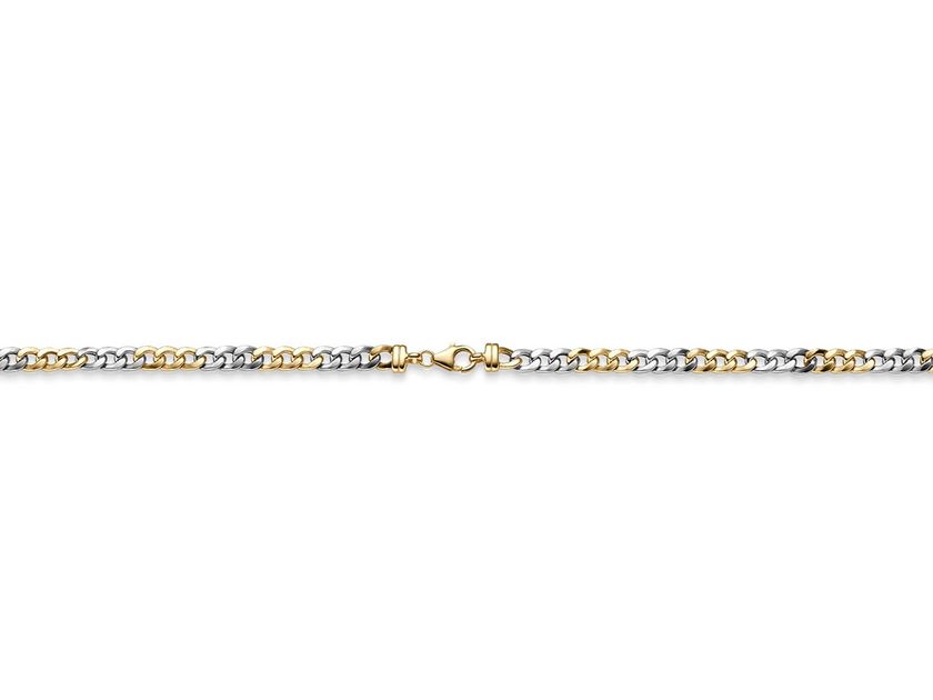 Panzerarmband 14kt bicolor 210mm 6,70g mit Zertifikat über 985,- €