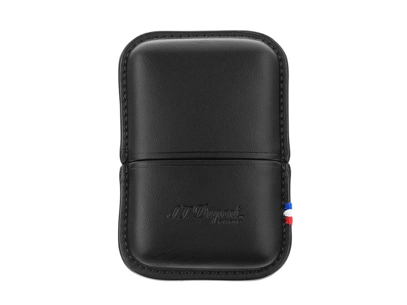 S.T. Dupont Feuerzeugetui Line 2 Leder Black Ref. 183070 Full Set