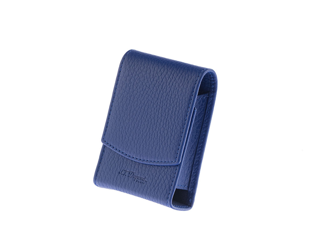 S.T. Dupont Zigaretten Leder Etui blau Ref.183467 Full Set 