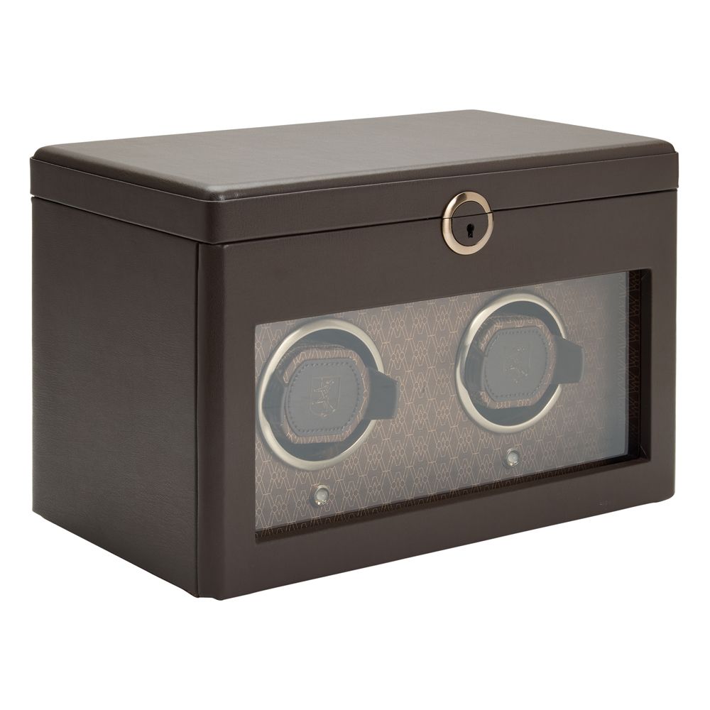 Wolf Earth Double Watch Winder Uhrenbeweger Leder Ref.190406 337 x 203 x 229mm
