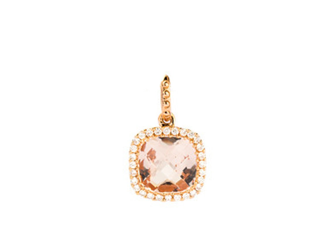 Palido Anhänger 18kt Roségold 0,8g Diamanten 0,08ct Morganit 0,99ct