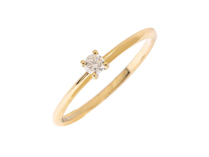Palido Ring Solitär 14kt Gelbgold 1,7g Diamant 0,20ct
