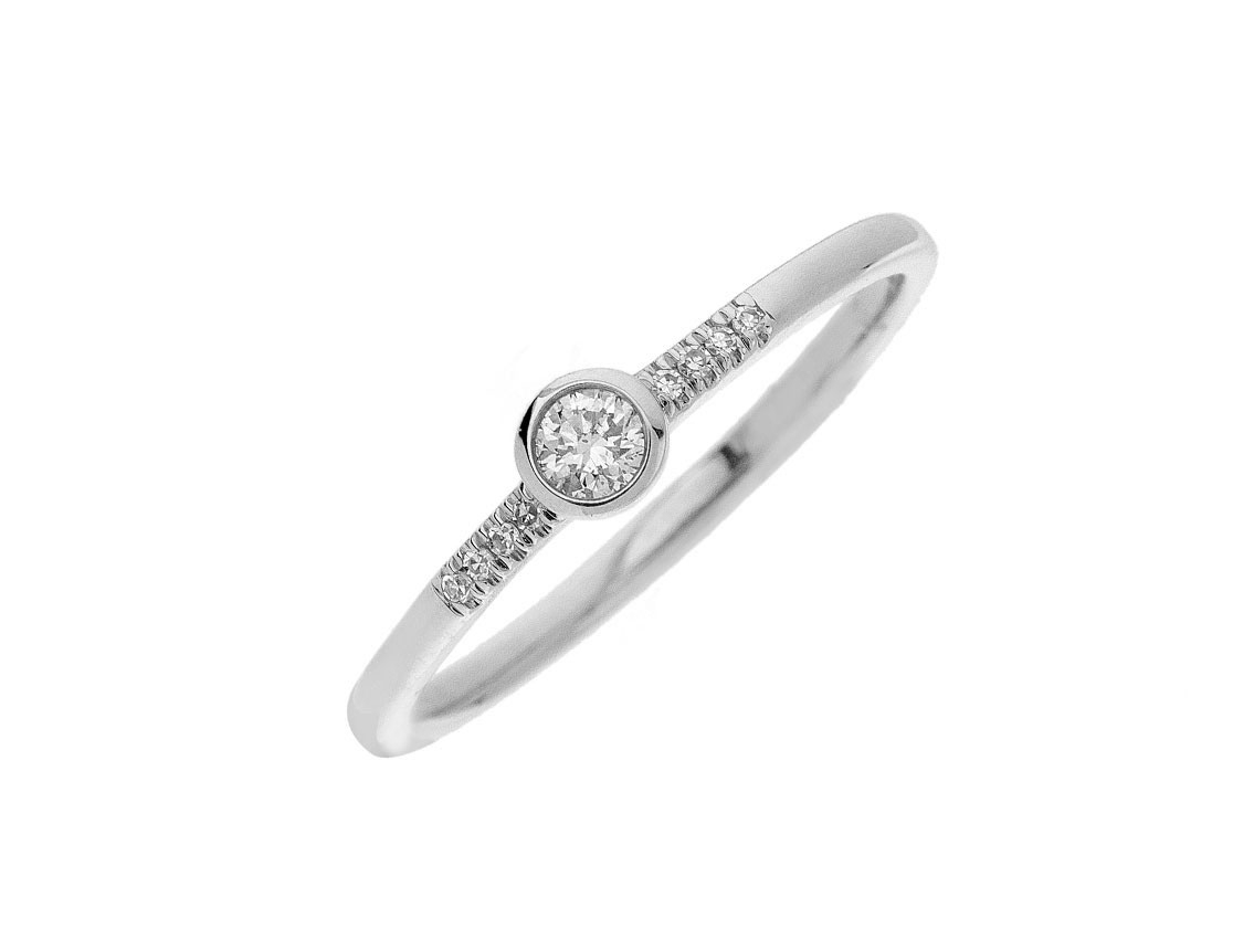 Palido Ring 14kt Weißgold 1,1g Diamanten 0,10ct