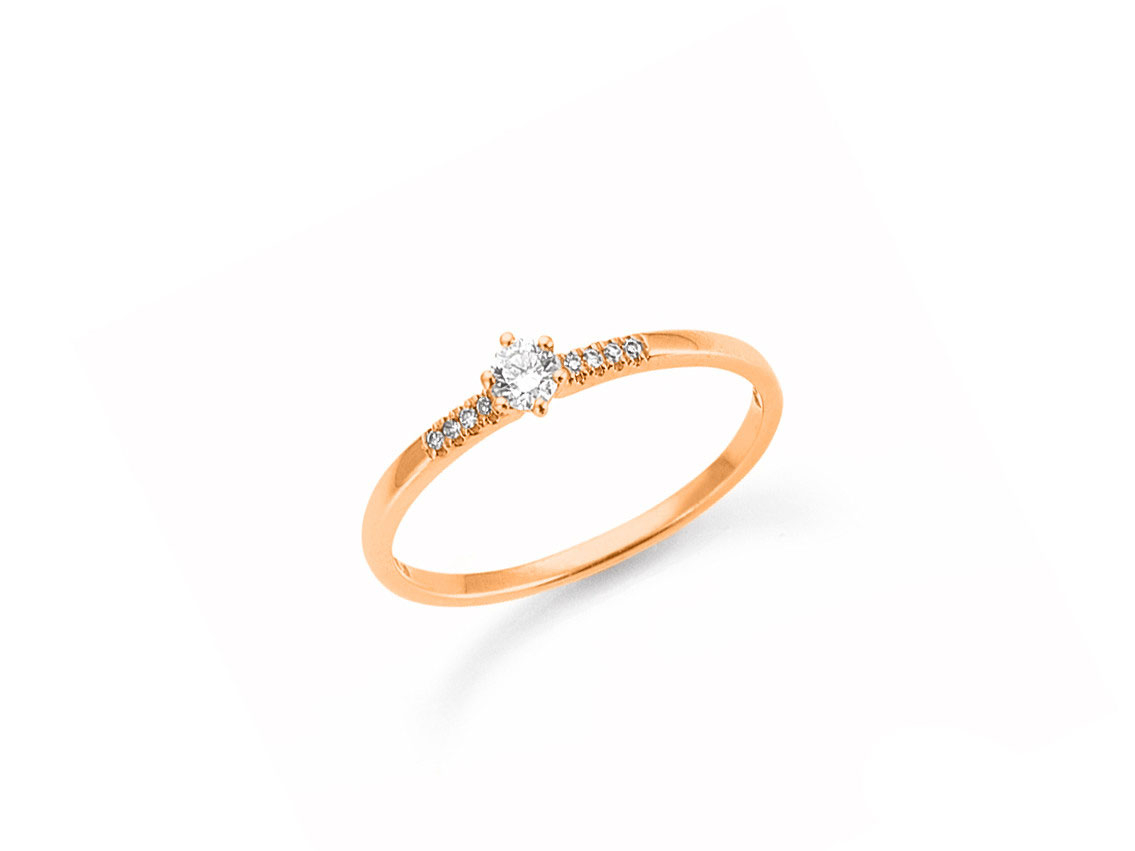 Palido Ring 14kt Roségold 1,1g Diamanten