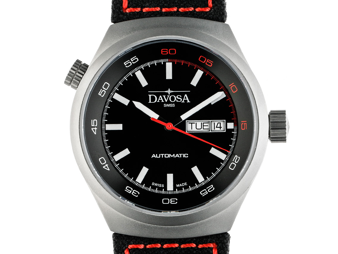 Davosa Trailmaster Stahl Automatik 42mm Ref.161.518.55 Neu