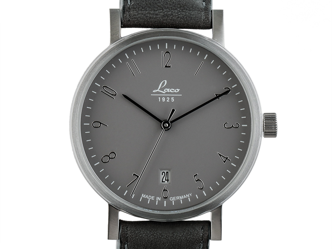 Laco Classics Chemnitz Stahl Automatik Armband Leder 38mm Ref.862065 Neu