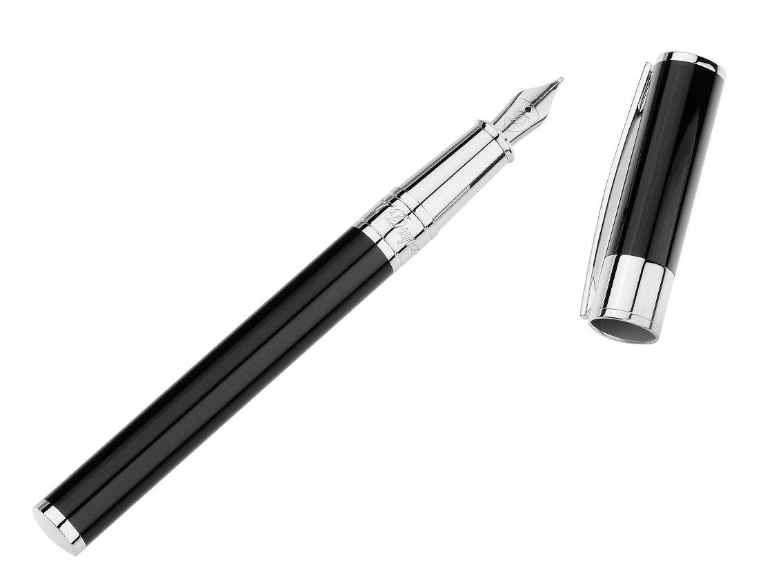 S.T. Dupont Füller D-Initial Chinalack schwarz Palladium Ref.260203 Full Set