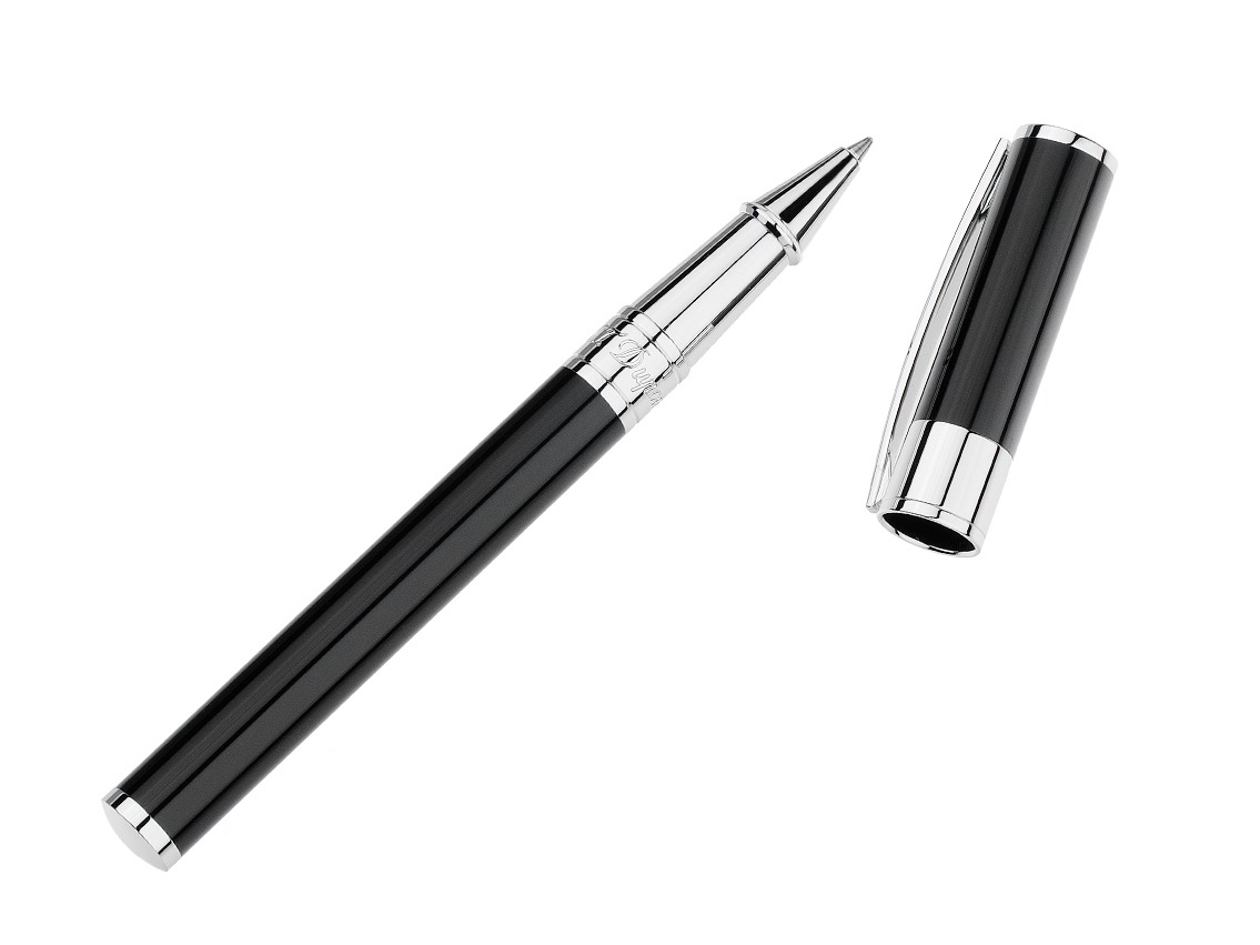 S.T. Dupont Kugelschreiber Line D Chinalack schwarz Palladium Ref.262200 Full Set 