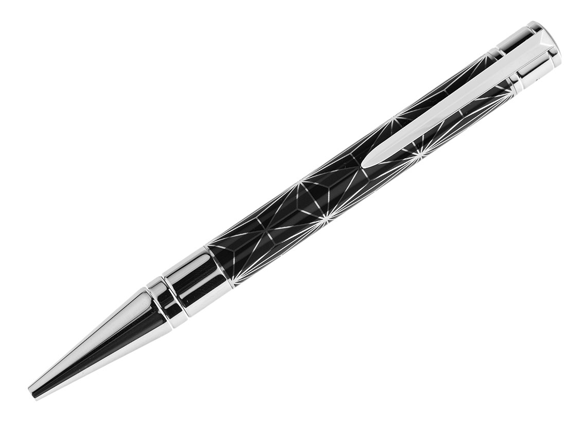 S.T. Dupont Kugelschreiber Initial X Noir Schwarz Chrome Ref.275070 Full Set