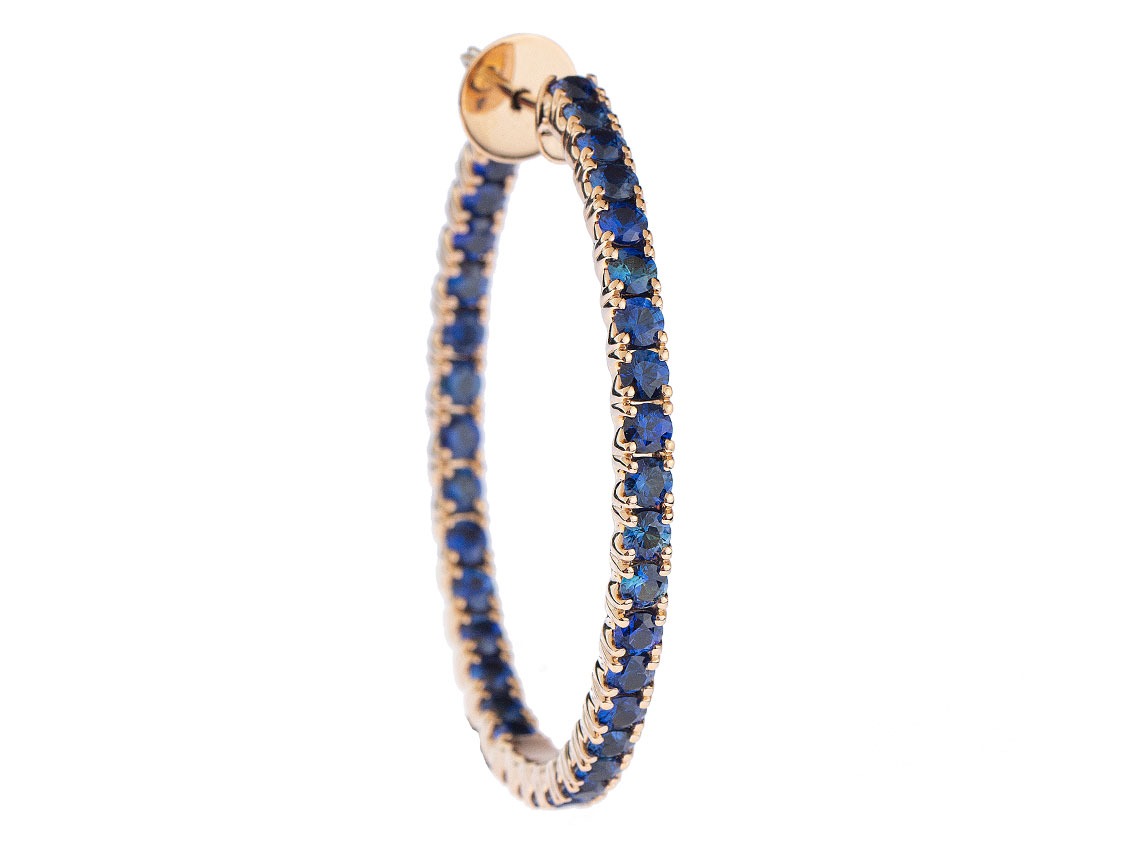 Scheffel Ohrschmuck 18kt Roségold 9,3g Saphire 4,62ct