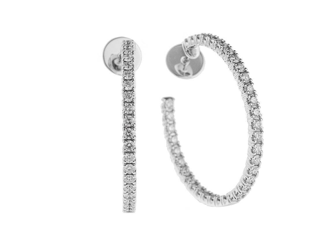 Scheffel Ohrschmuck 18kt Weißgold 19,7g Diamanten 7,79ct