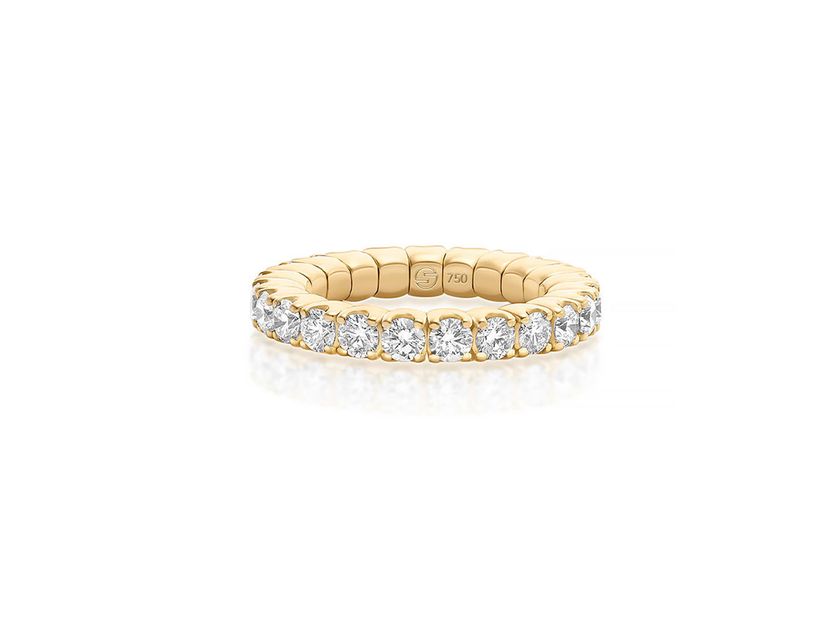 Scheffel Ring Stretch 18kt Gelbgold 5,7g Diamanten 0,52ct