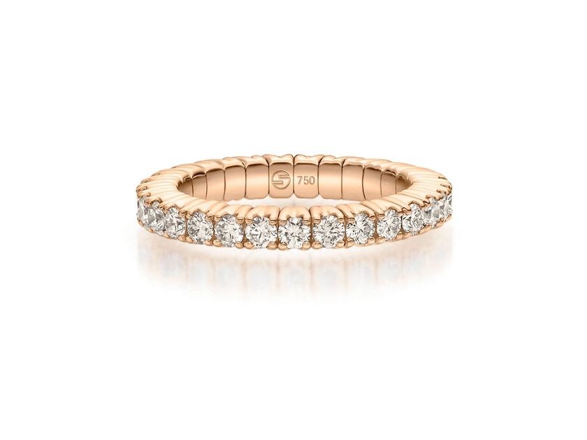 Scheffel Ring Stretch 18kt Roségold 5,3g Diamanten 1,30ct mit Box