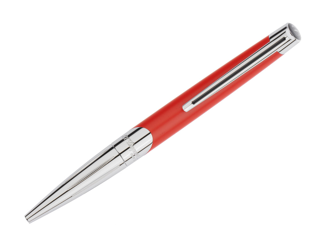 S.T. Dupont Kugelschreiber Defi matt Rot Palladium Ref.405739 Box&Pap. Full Set Neu