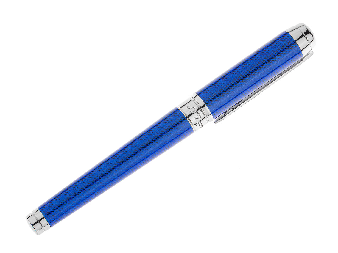 S.T. Dupont Tintenroller Linie D Eternity blau Palladium Ref.422011XL Full Set Neu