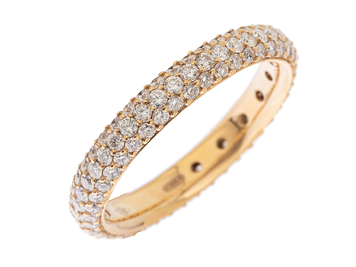 Alberti Ring Memory 18kt Roségold 3,1g Diamanten 1,60ct 