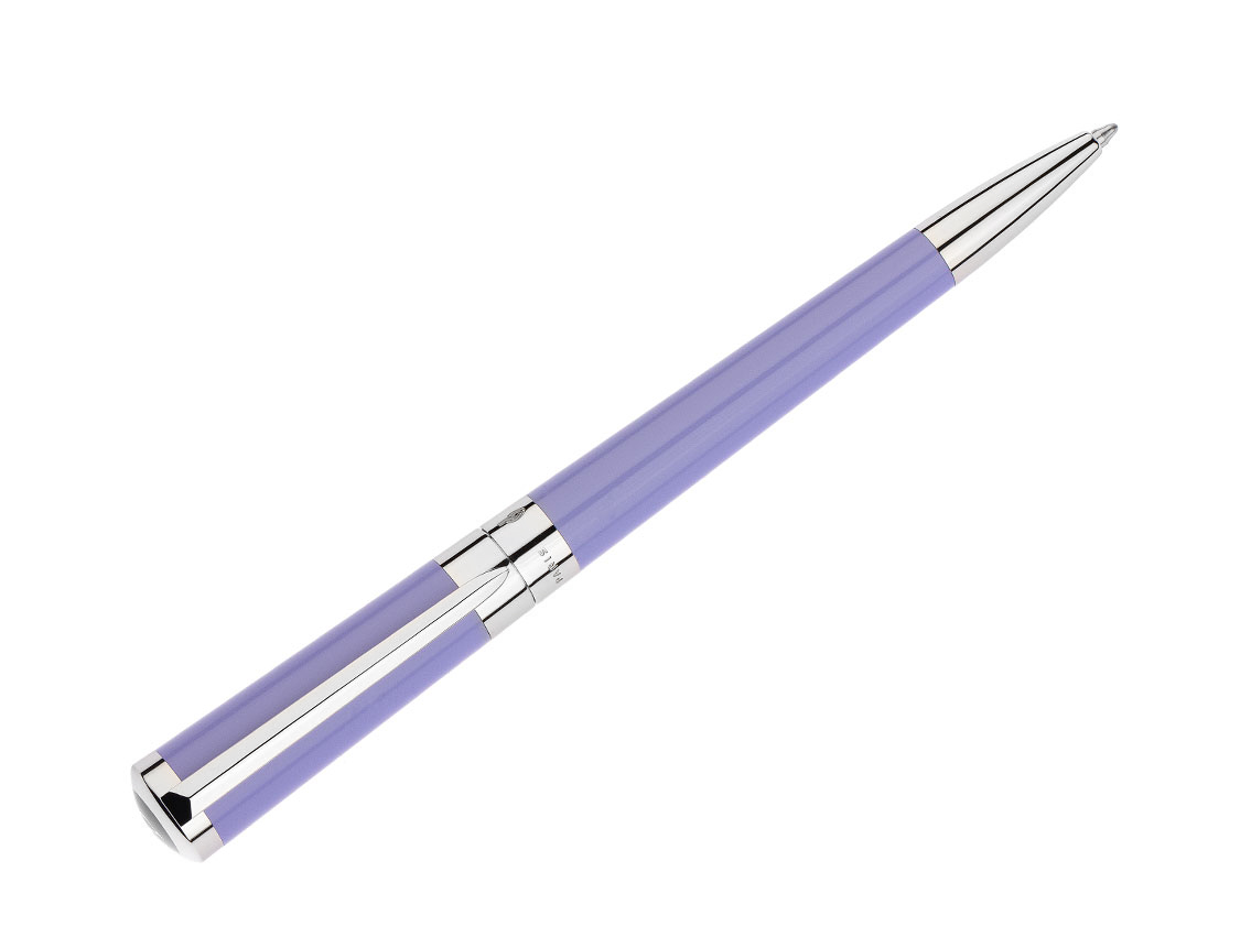 S.T. Dupont Kugelschreiber Liberté Palladium Lavendel Ref.465225G Box&Pap. Full Set Neu