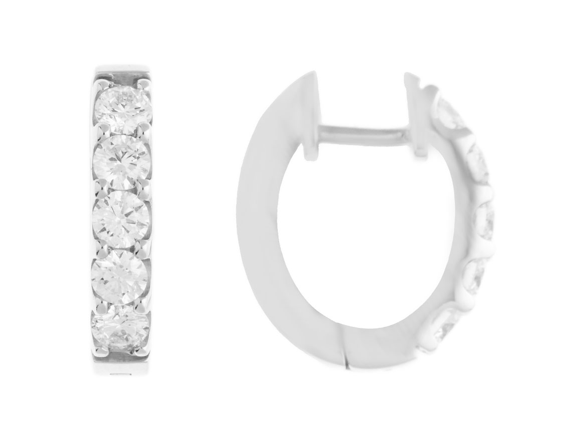 Alberti Ohrschmuck Ohrstecker 18kt Weißgold 5,1g Diamanten 1,19ct 