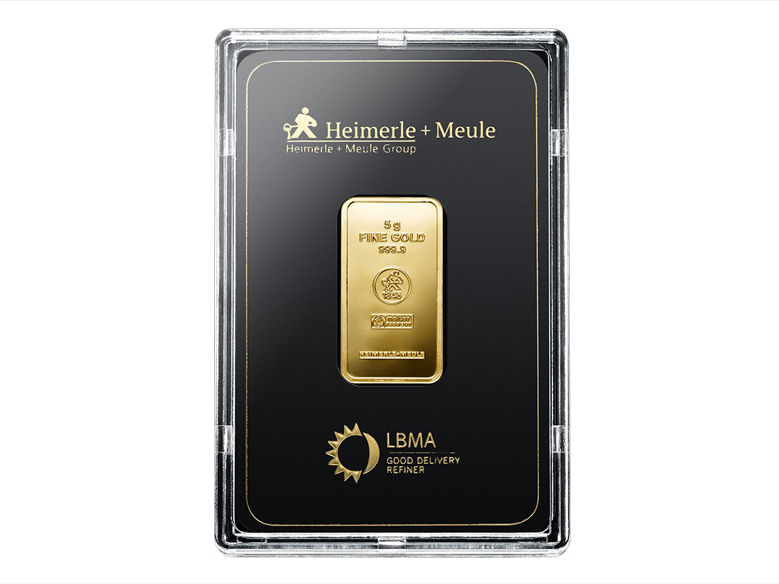 Goldbarren 999 Feingold 5g Blisterkarte LBMA zertifiziert