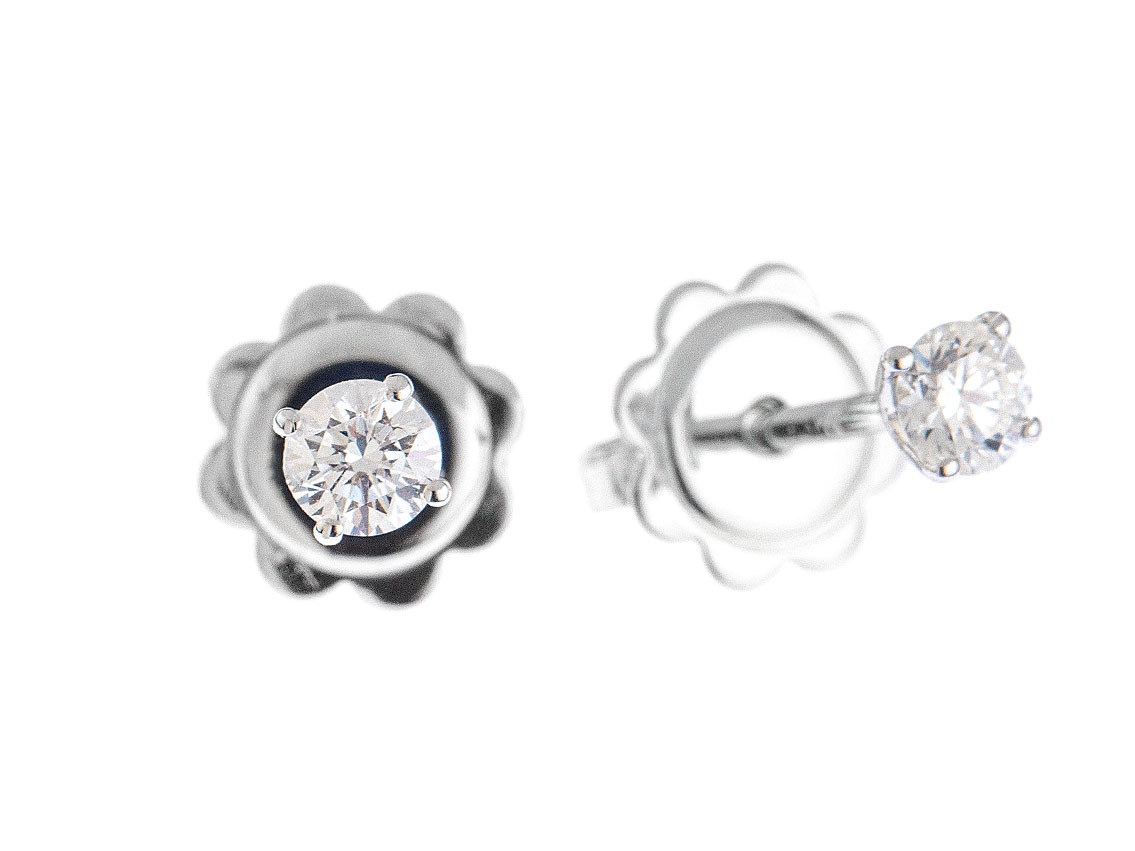 Alberti Ohrschmuck 18kt Weißgold 1,3g Diamanten 0,25ct 