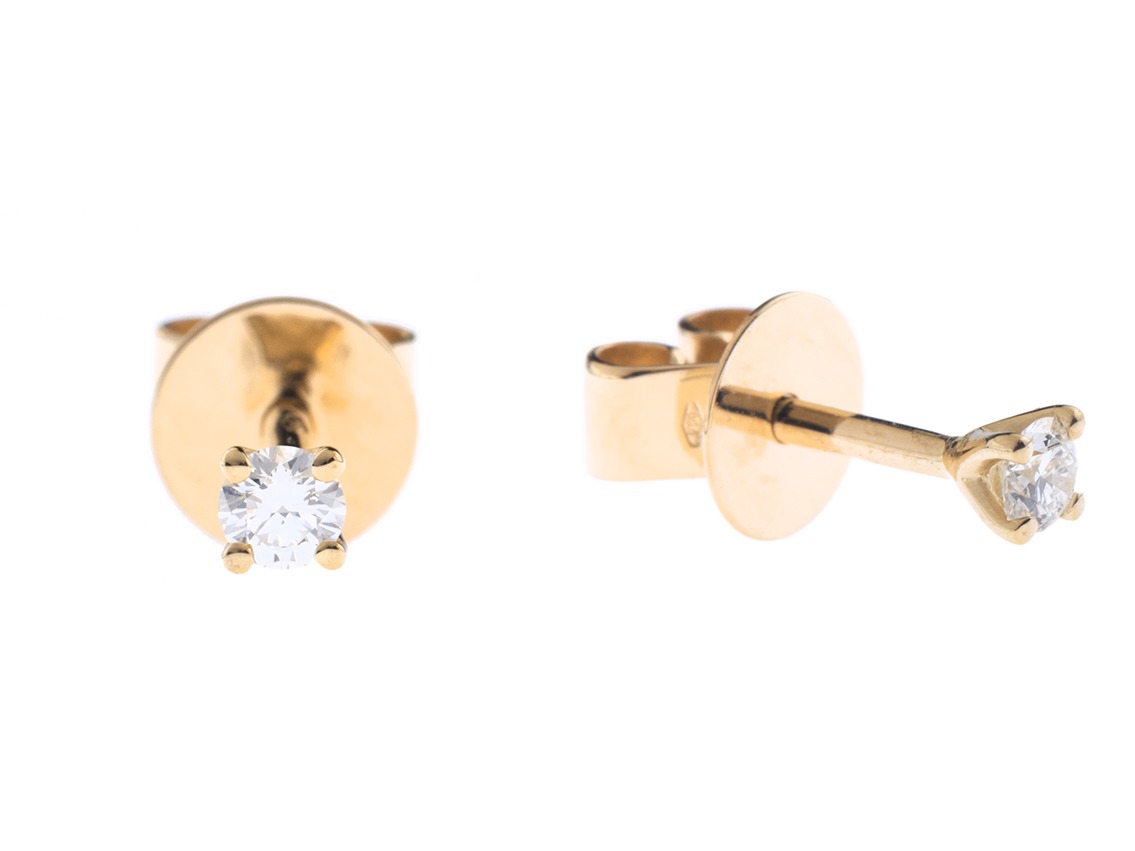 Alberti Ohrschmuck 18kt Gelbgold 0,8g Diamanten 0,10ct 