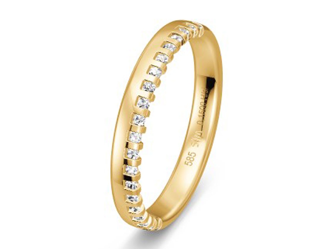 Saint Maurice Trauringe 14kt Gelbgold Diamanten 0,455ct