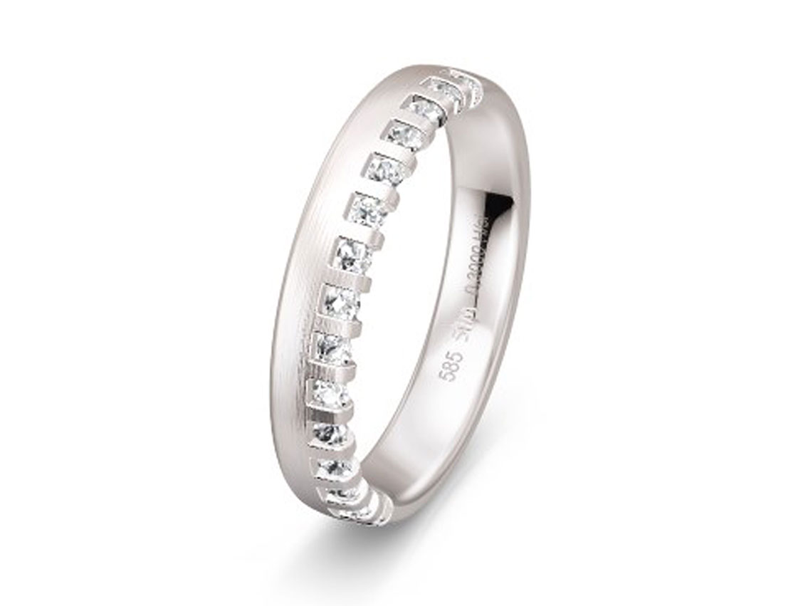 Saint Maurice Trauringe 14kt Weißgold Diamanten 0,30ct