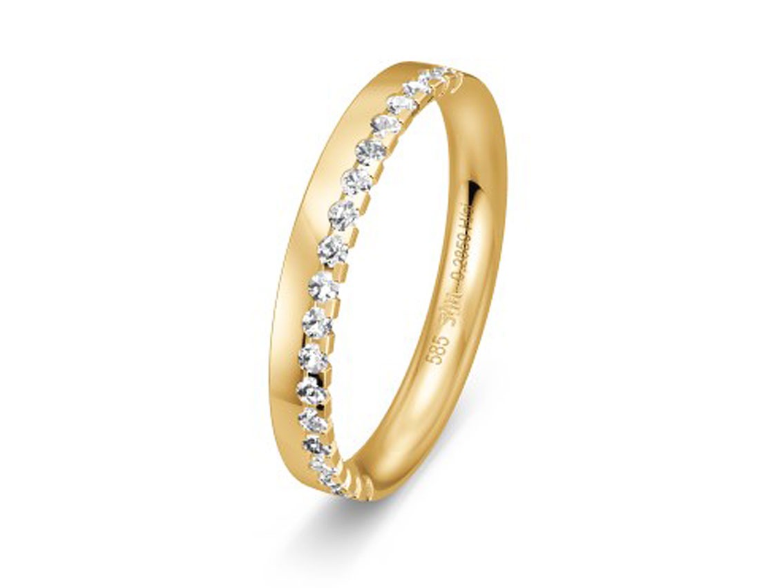 Saint Maurice Trauringe 14kt Gelbgold Diamanten 0,285ct