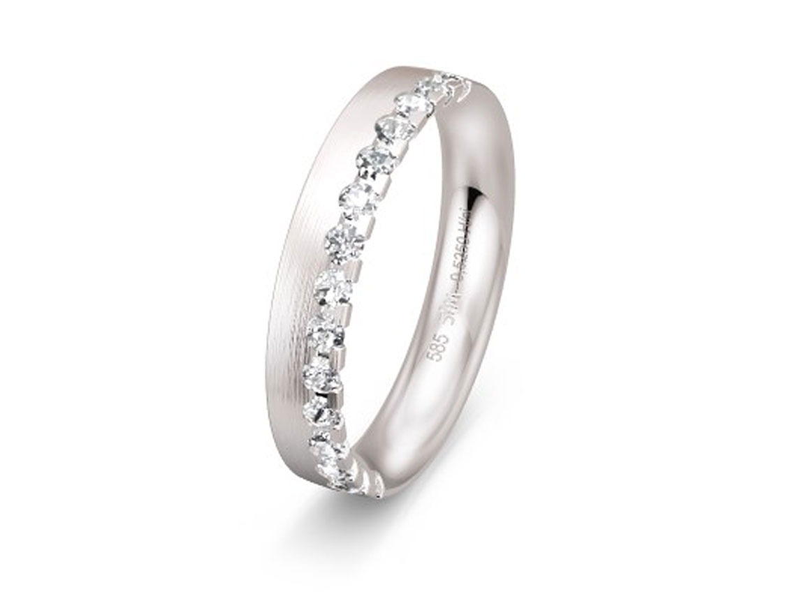 Saint Maurice Trauringe 14kt Weißgold Diamanten 0,525ct