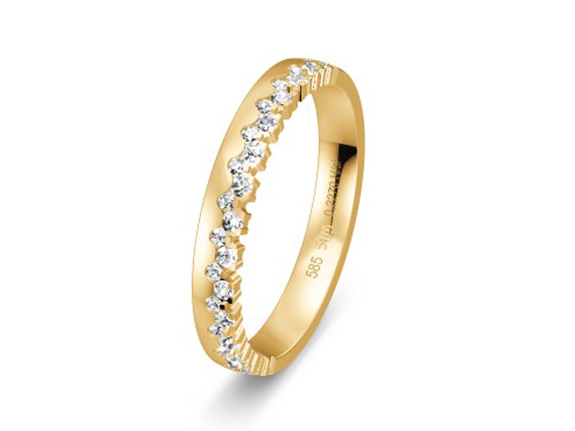 Saint Maurice Trauringe 14kt Gelbgold Diamanten 0,227ct