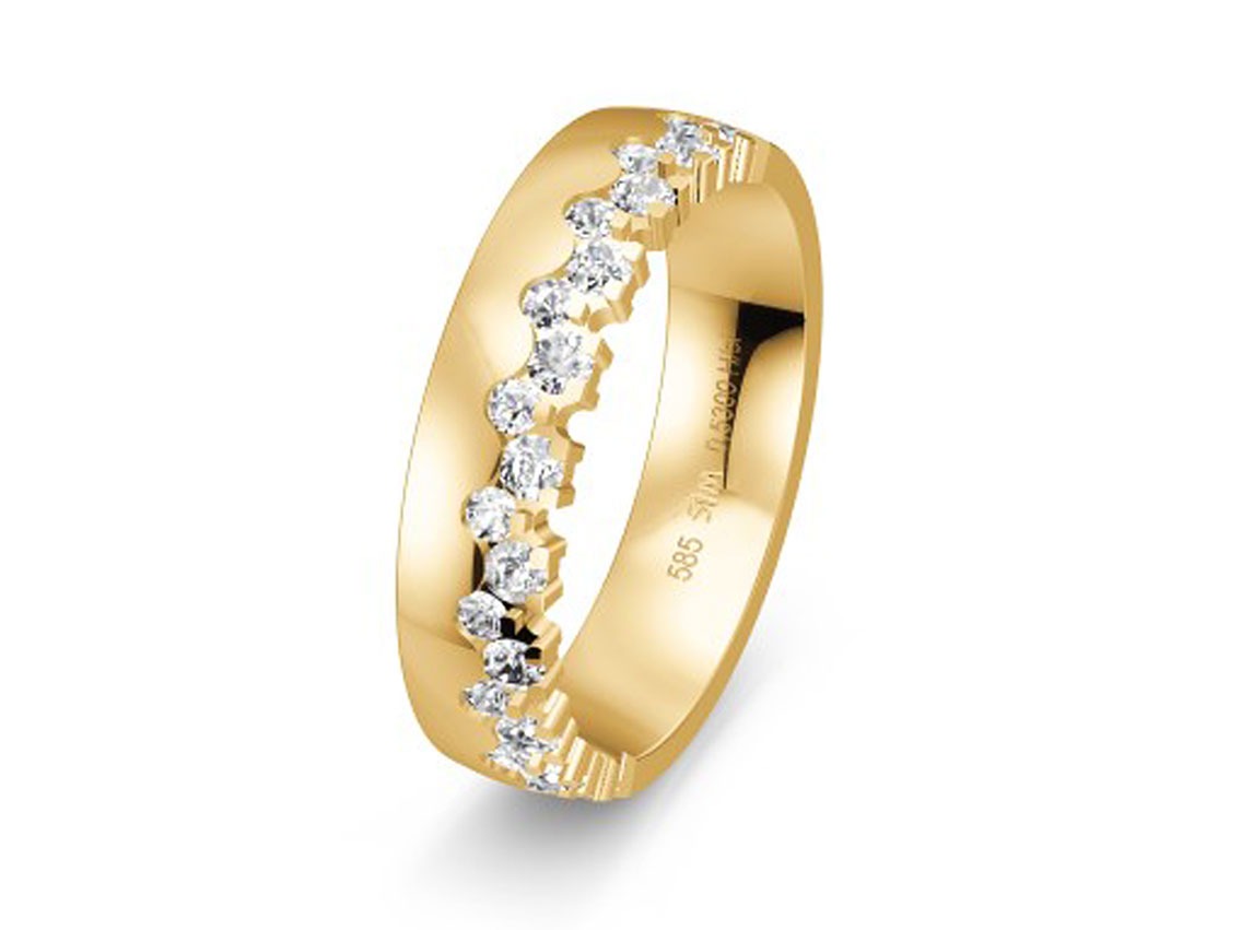 Saint Maurice Trauringe 14kt Gelbgold Diamanten 0,53ct
