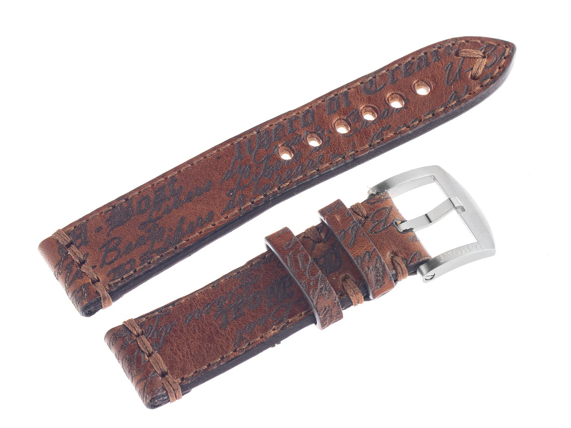 U-Boat Libero Di Creare Zubehör Armband Leder mit Stiftschließe Schriftzug lasergraviert