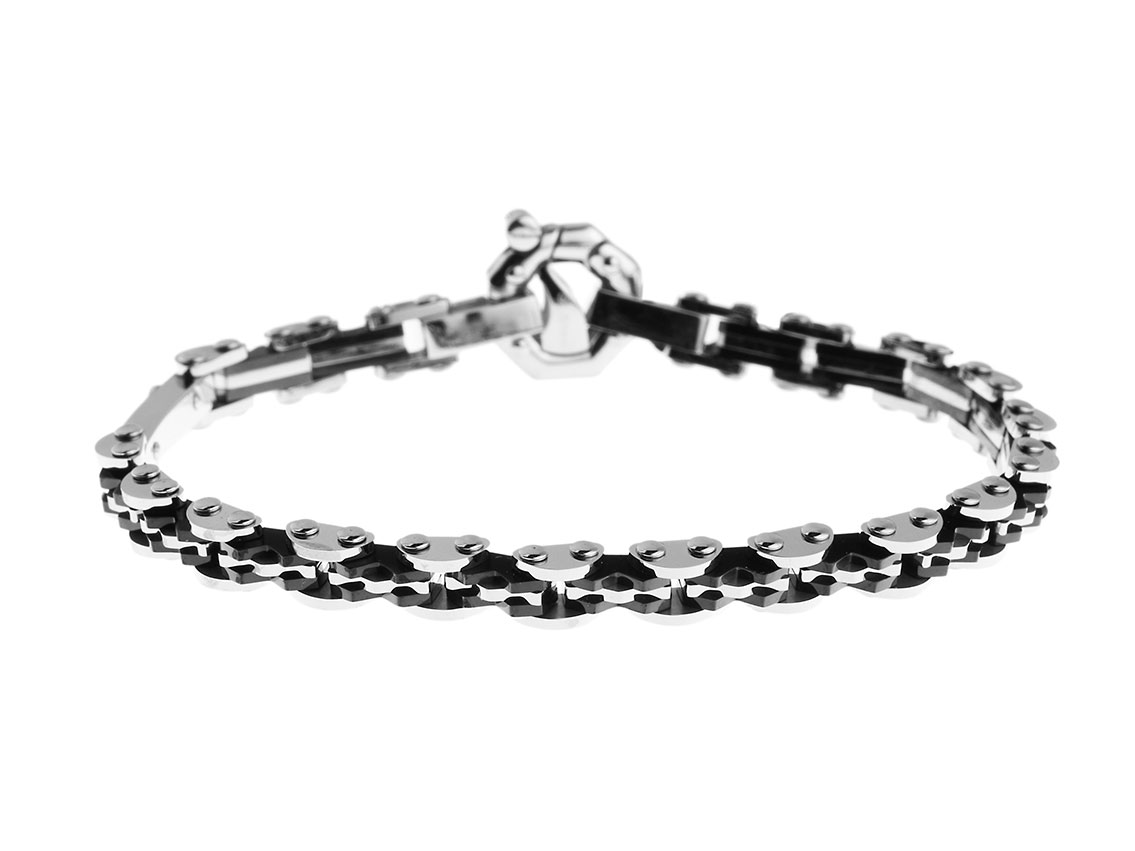 Baraka Armband 18kt Roségold Keramik Stahl Diamant 220mm 24,0g mit Zertifikat