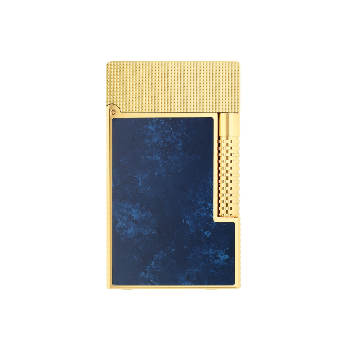 S.T. Dupont Ligne LGD Cling Popote Feuerzeug Blau Gelbgold Ref.C23017CL Full Set 