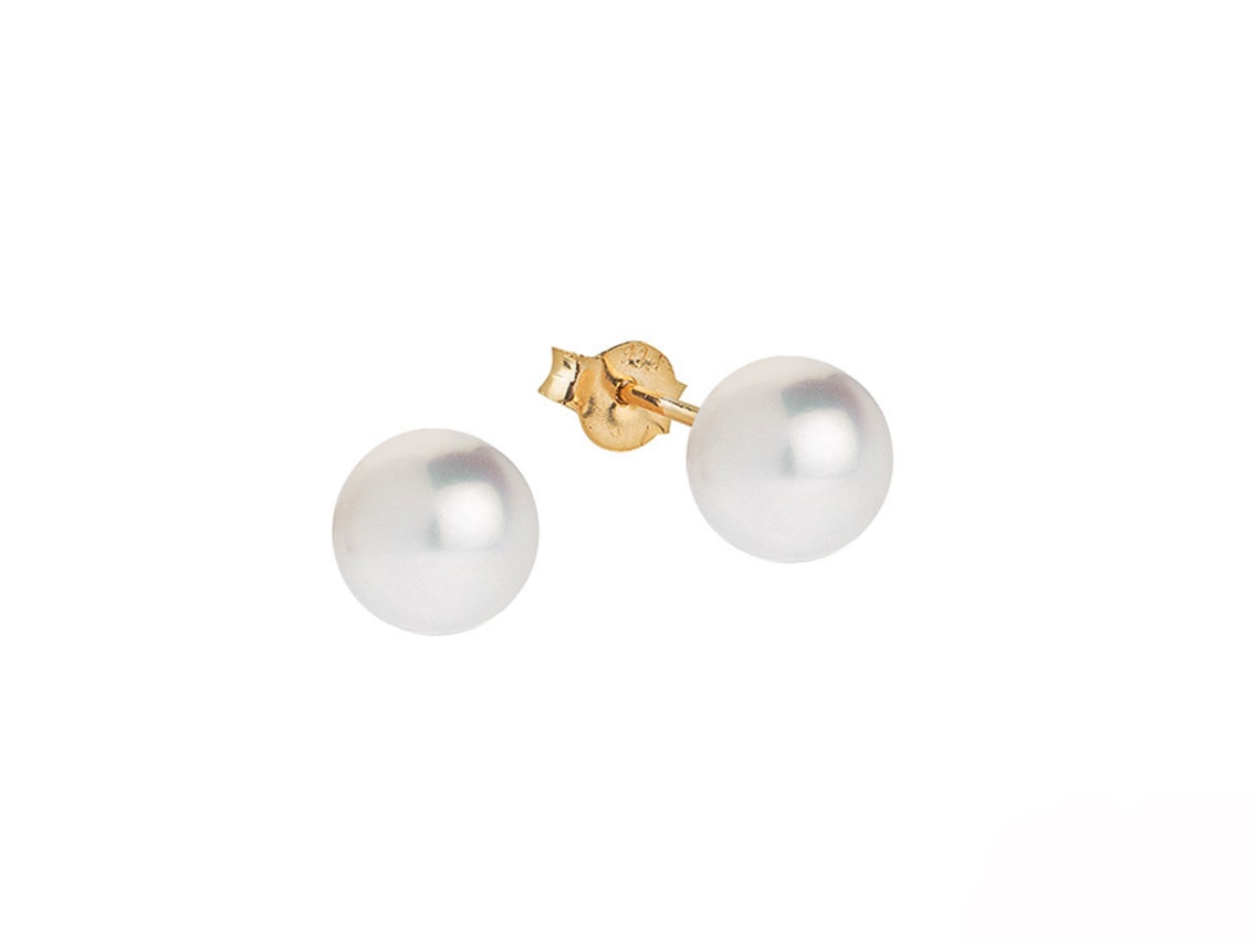 Palido Ohrstecker 14kt Gelbgold 0,7g Zuchtperlen 8mm 